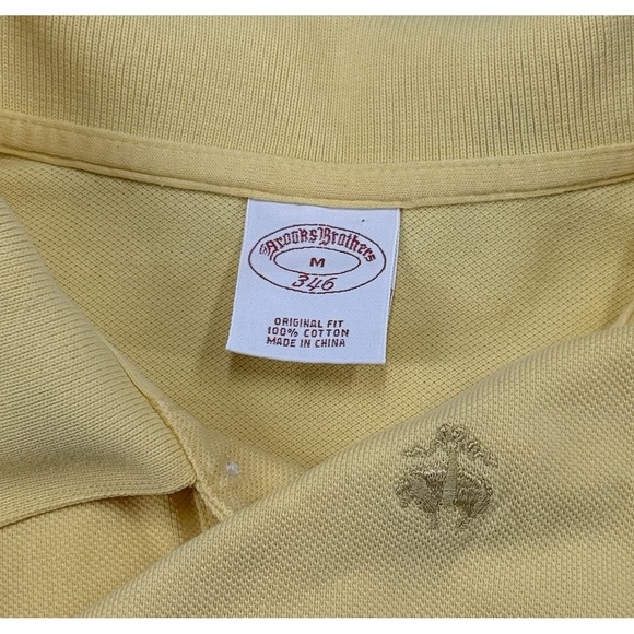 Brooks Brothers Other - Brooks Brothers 346 Mens Polo‎ Shirt Medium Yellow Original Fit 100% Cotton